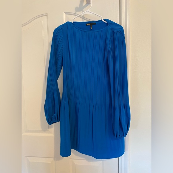 strapless open back dress Pleated Contrast Trim Maxi Sweater Dress – New York & Company main image 0
